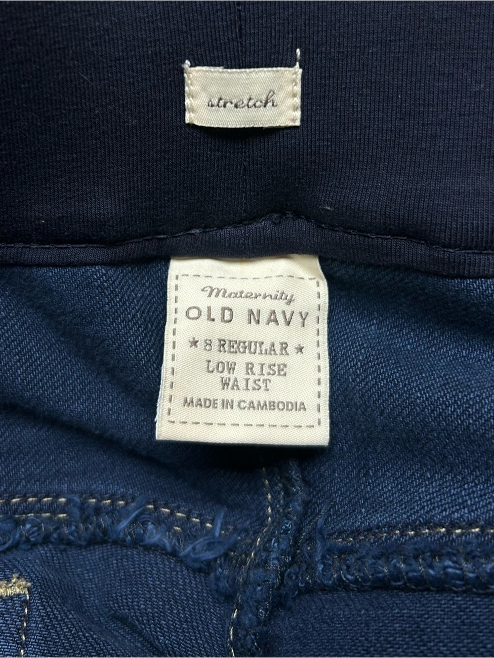 Old Navy Maternity Low Rise Bootcut Jeans Size 8 Stretch Denim Pull-On Pants - Picture 3 of 6